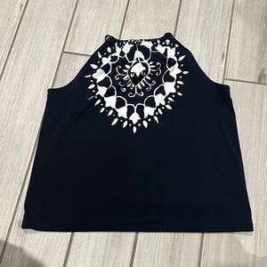 Tommy Hilfiger Navy Halter Camisole with White Medallion